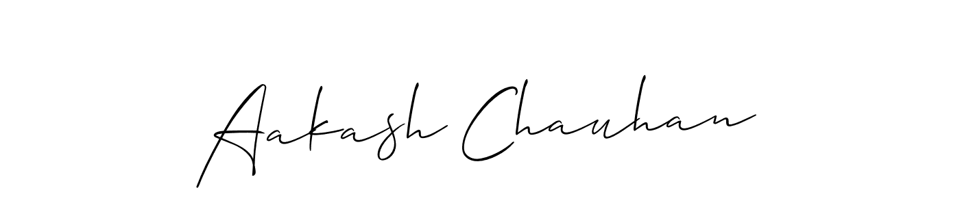 Create a beautiful signature design for name Aakash Chauhan. With this signature (Allison_Script) fonts, you can make a handwritten signature for free. Aakash Chauhan signature style 2 images and pictures png