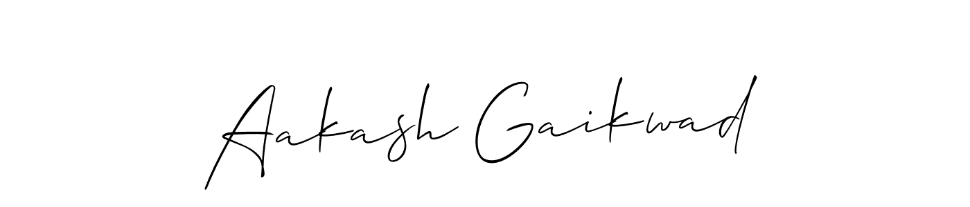 Also You can easily find your signature by using the search form. We will create Aakash Gaikwad name handwritten signature images for you free of cost using Allison_Script sign style. Aakash Gaikwad signature style 2 images and pictures png