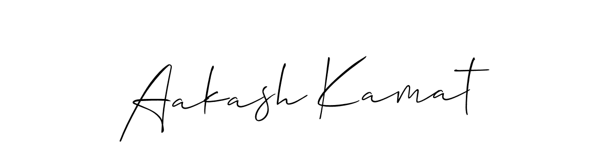 Make a beautiful signature design for name Aakash Kamat. With this signature (Allison_Script) style, you can create a handwritten signature for free. Aakash Kamat signature style 2 images and pictures png