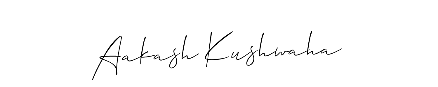 Aakash Kushwaha stylish signature style. Best Handwritten Sign (Allison_Script) for my name. Handwritten Signature Collection Ideas for my name Aakash Kushwaha. Aakash Kushwaha signature style 2 images and pictures png