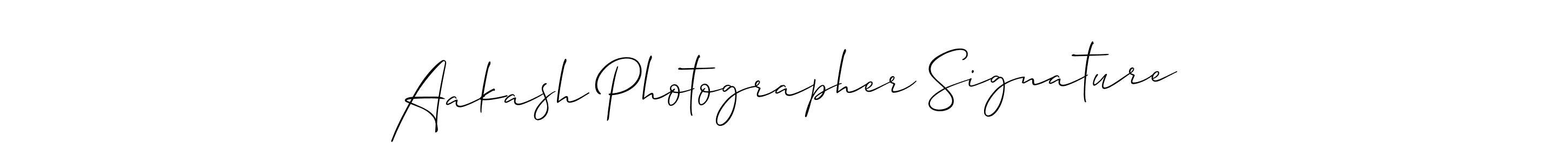 The best way (Allison_Script) to make a short signature is to pick only two or three words in your name. The name Aakash Photographer Signature include a total of six letters. For converting this name. Aakash Photographer Signature signature style 2 images and pictures png