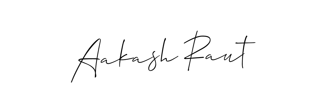 Aakash Raut stylish signature style. Best Handwritten Sign (Allison_Script) for my name. Handwritten Signature Collection Ideas for my name Aakash Raut. Aakash Raut signature style 2 images and pictures png
