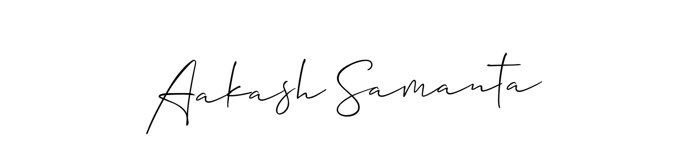 How to Draw Aakash Samanta signature style? Allison_Script is a latest design signature styles for name Aakash Samanta. Aakash Samanta signature style 2 images and pictures png