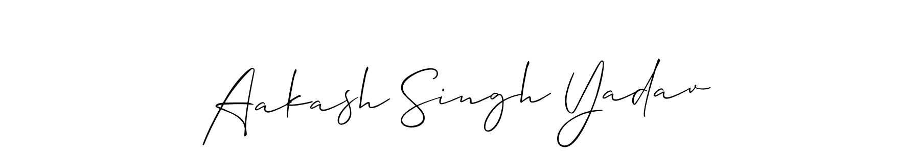Use a signature maker to create a handwritten signature online. With this signature software, you can design (Allison_Script) your own signature for name Aakash Singh Yadav. Aakash Singh Yadav signature style 2 images and pictures png