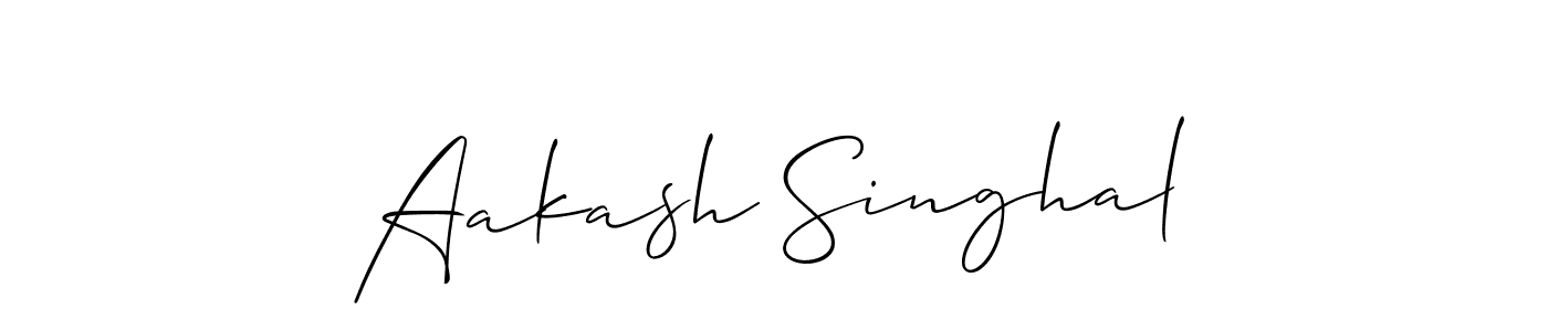 It looks lik you need a new signature style for name Aakash Singhal. Design unique handwritten (Allison_Script) signature with our free signature maker in just a few clicks. Aakash Singhal signature style 2 images and pictures png