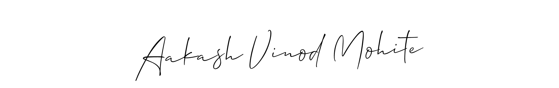 How to make Aakash Vinod Mohite signature? Allison_Script is a professional autograph style. Create handwritten signature for Aakash Vinod Mohite name. Aakash Vinod Mohite signature style 2 images and pictures png