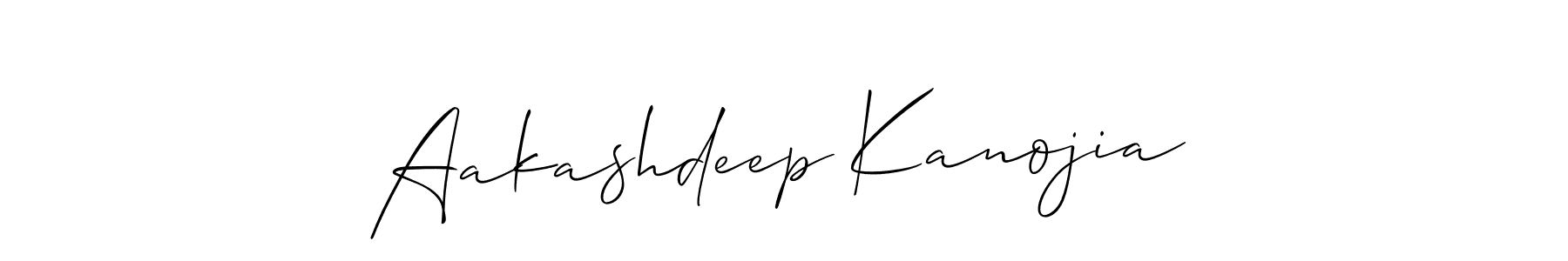 Also You can easily find your signature by using the search form. We will create Aakashdeep Kanojia name handwritten signature images for you free of cost using Allison_Script sign style. Aakashdeep Kanojia signature style 2 images and pictures png