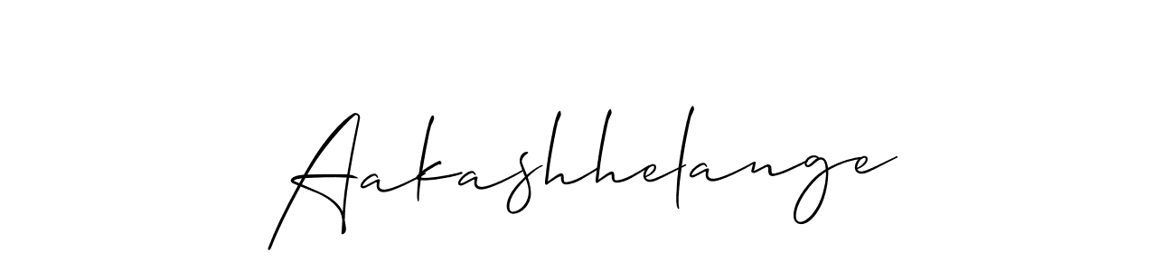 Make a beautiful signature design for name Aakashhelange. With this signature (Allison_Script) style, you can create a handwritten signature for free. Aakashhelange signature style 2 images and pictures png