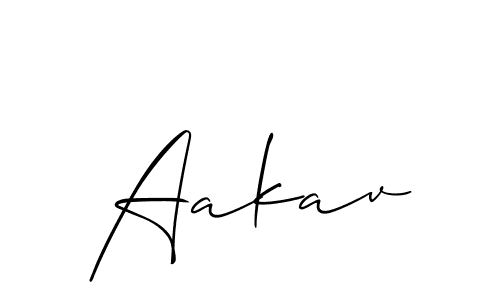 Create a beautiful signature design for name Aakav. With this signature (Allison_Script) fonts, you can make a handwritten signature for free. Aakav signature style 2 images and pictures png