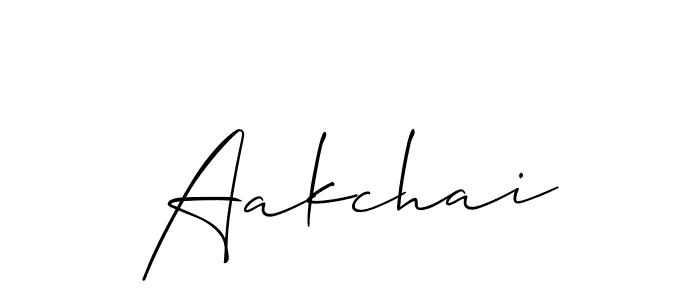 Allison_Script is a professional signature style that is perfect for those who want to add a touch of class to their signature. It is also a great choice for those who want to make their signature more unique. Get Aakchai name to fancy signature for free. Aakchai signature style 2 images and pictures png
