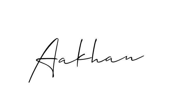 Also we have Aakhan name is the best signature style. Create professional handwritten signature collection using Allison_Script autograph style. Aakhan signature style 2 images and pictures png