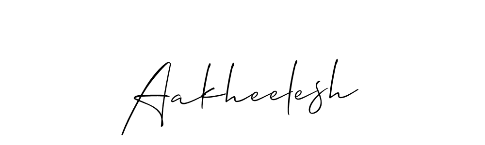 Use a signature maker to create a handwritten signature online. With this signature software, you can design (Allison_Script) your own signature for name Aakheelesh. Aakheelesh signature style 2 images and pictures png