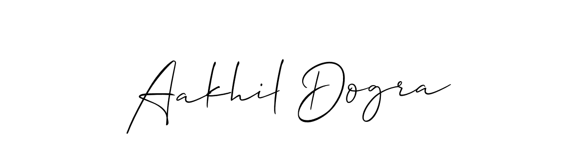 Allison_Script is a professional signature style that is perfect for those who want to add a touch of class to their signature. It is also a great choice for those who want to make their signature more unique. Get Aakhil Dogra name to fancy signature for free. Aakhil Dogra signature style 2 images and pictures png