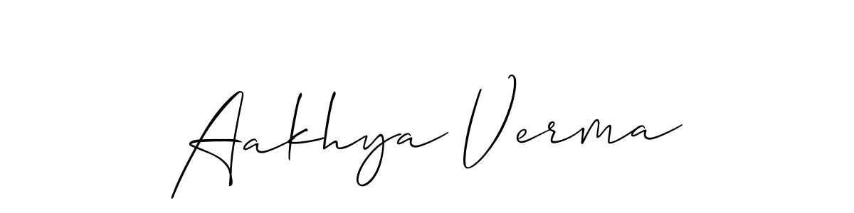 How to Draw Aakhya Verma signature style? Allison_Script is a latest design signature styles for name Aakhya Verma. Aakhya Verma signature style 2 images and pictures png