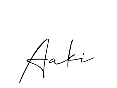Create a beautiful signature design for name Aaki. With this signature (Allison_Script) fonts, you can make a handwritten signature for free. Aaki signature style 2 images and pictures png