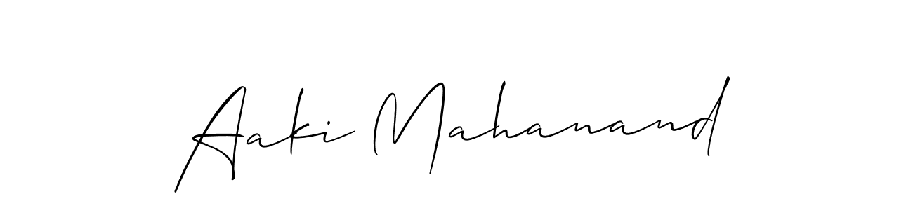 How to Draw Aaki Mahanand signature style? Allison_Script is a latest design signature styles for name Aaki Mahanand. Aaki Mahanand signature style 2 images and pictures png
