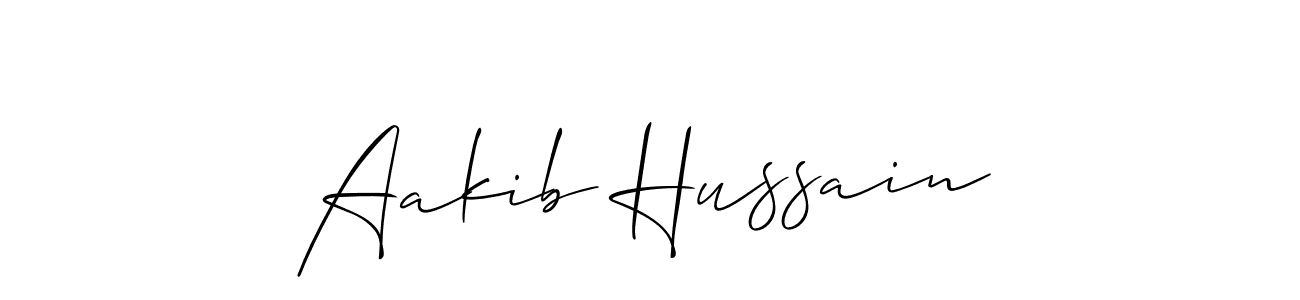 Make a beautiful signature design for name Aakib Hussain. With this signature (Allison_Script) style, you can create a handwritten signature for free. Aakib Hussain signature style 2 images and pictures png
