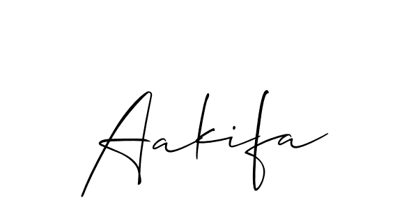 How to make Aakifa name signature. Use Allison_Script style for creating short signs online. This is the latest handwritten sign. Aakifa signature style 2 images and pictures png