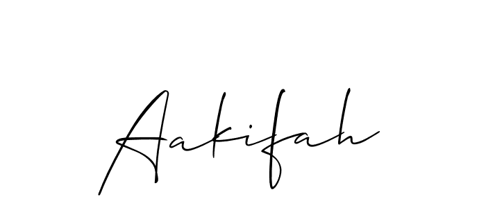 Make a short Aakifah signature style. Manage your documents anywhere anytime using Allison_Script. Create and add eSignatures, submit forms, share and send files easily. Aakifah signature style 2 images and pictures png