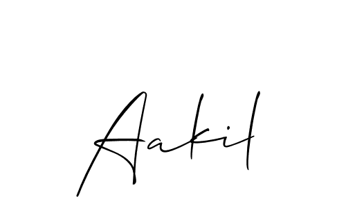 Create a beautiful signature design for name Aakil. With this signature (Allison_Script) fonts, you can make a handwritten signature for free. Aakil signature style 2 images and pictures png