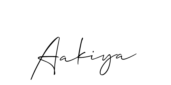 How to make Aakiya name signature. Use Allison_Script style for creating short signs online. This is the latest handwritten sign. Aakiya signature style 2 images and pictures png