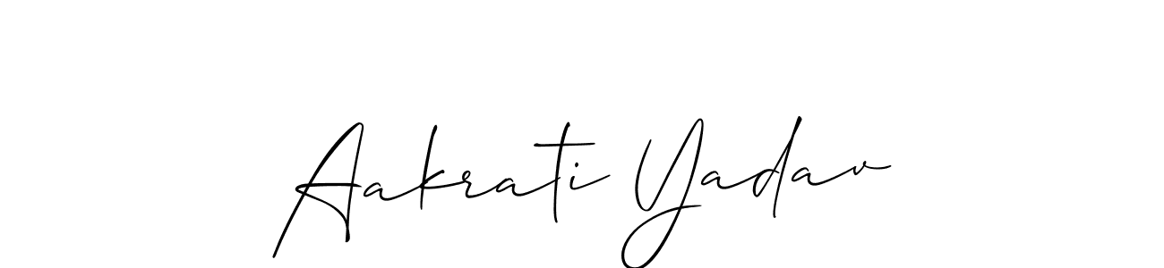 You should practise on your own different ways (Allison_Script) to write your name (Aakrati Yadav) in signature. don't let someone else do it for you. Aakrati Yadav signature style 2 images and pictures png