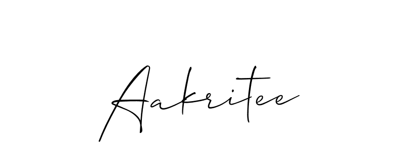 You can use this online signature creator to create a handwritten signature for the name Aakritee. This is the best online autograph maker. Aakritee signature style 2 images and pictures png