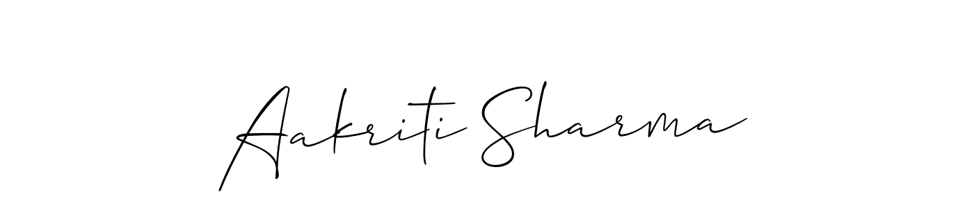 Also we have Aakriti Sharma name is the best signature style. Create professional handwritten signature collection using Allison_Script autograph style. Aakriti Sharma signature style 2 images and pictures png