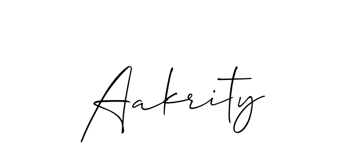 It looks lik you need a new signature style for name Aakrity. Design unique handwritten (Allison_Script) signature with our free signature maker in just a few clicks. Aakrity signature style 2 images and pictures png