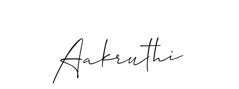 It looks lik you need a new signature style for name Aakruthi. Design unique handwritten (Allison_Script) signature with our free signature maker in just a few clicks. Aakruthi signature style 2 images and pictures png