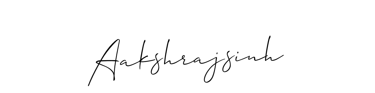 How to make Aakshrajsinh name signature. Use Allison_Script style for creating short signs online. This is the latest handwritten sign. Aakshrajsinh signature style 2 images and pictures png