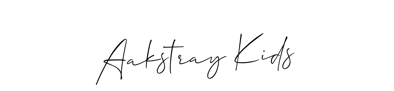 Also You can easily find your signature by using the search form. We will create Aakstray Kids name handwritten signature images for you free of cost using Allison_Script sign style. Aakstray Kids signature style 2 images and pictures png