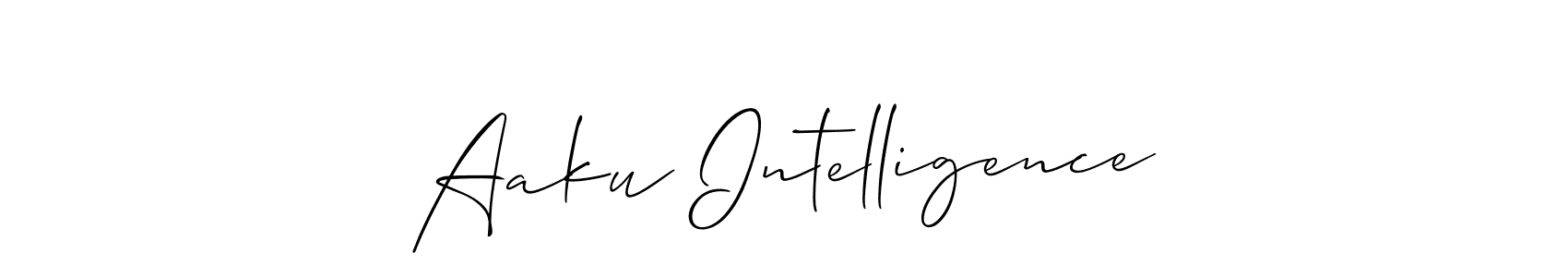 Create a beautiful signature design for name Aaku Intelligence. With this signature (Allison_Script) fonts, you can make a handwritten signature for free. Aaku Intelligence signature style 2 images and pictures png