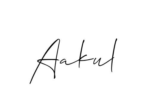 How to make Aakul name signature. Use Allison_Script style for creating short signs online. This is the latest handwritten sign. Aakul signature style 2 images and pictures png