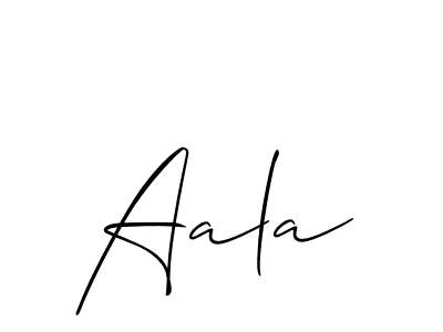 if you are searching for the best signature style for your name Aala. so please give up your signature search. here we have designed multiple signature styles  using Allison_Script. Aala signature style 2 images and pictures png