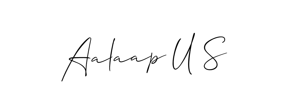 Aalaap U S stylish signature style. Best Handwritten Sign (Allison_Script) for my name. Handwritten Signature Collection Ideas for my name Aalaap U S. Aalaap U S signature style 2 images and pictures png