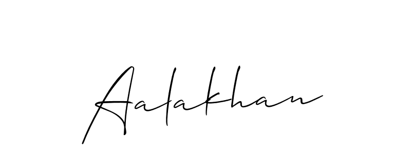 if you are searching for the best signature style for your name Aalakhan. so please give up your signature search. here we have designed multiple signature styles  using Allison_Script. Aalakhan signature style 2 images and pictures png