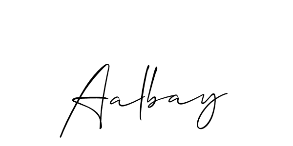 Also we have Aalbay name is the best signature style. Create professional handwritten signature collection using Allison_Script autograph style. Aalbay signature style 2 images and pictures png