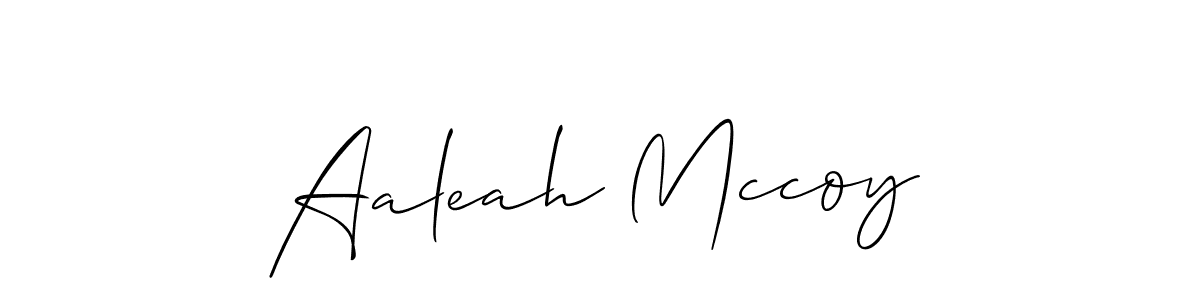 Make a beautiful signature design for name Aaleah Mccoy. With this signature (Allison_Script) style, you can create a handwritten signature for free. Aaleah Mccoy signature style 2 images and pictures png
