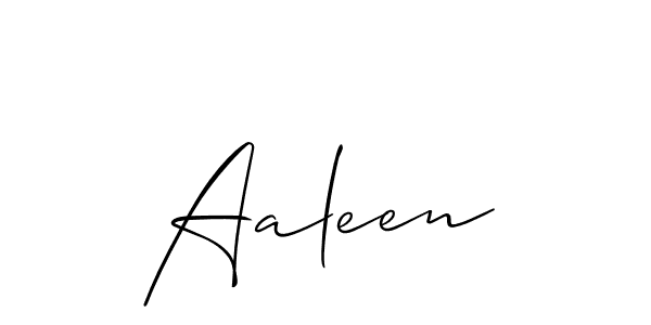 Create a beautiful signature design for name Aaleen. With this signature (Allison_Script) fonts, you can make a handwritten signature for free. Aaleen signature style 2 images and pictures png