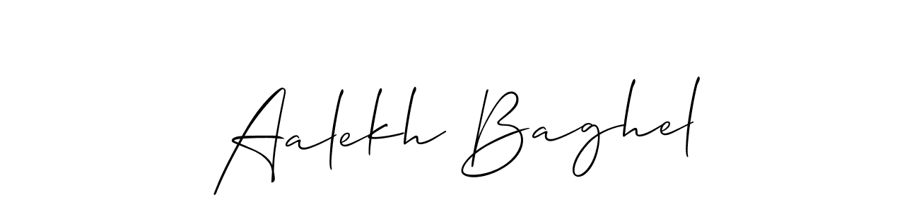 Design your own signature with our free online signature maker. With this signature software, you can create a handwritten (Allison_Script) signature for name Aalekh Baghel. Aalekh Baghel signature style 2 images and pictures png