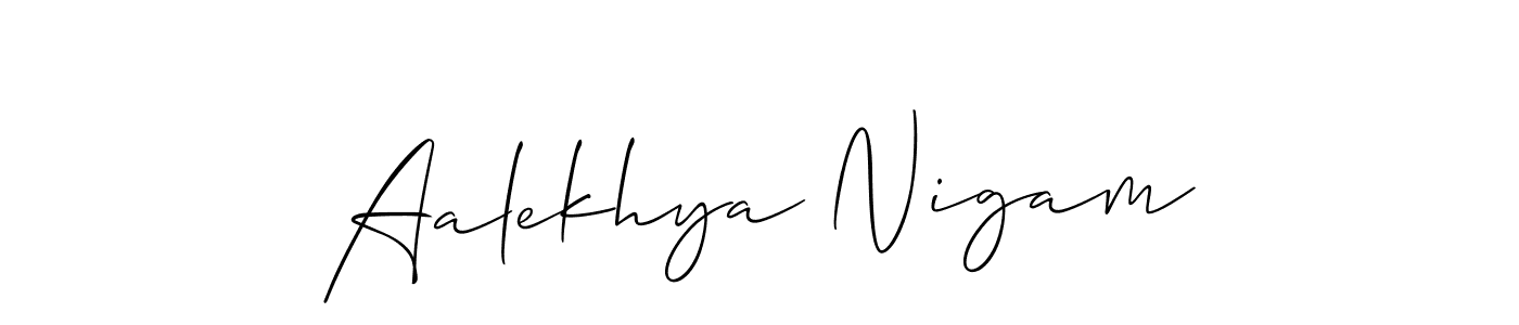 Best and Professional Signature Style for Aalekhya Nigam. Allison_Script Best Signature Style Collection. Aalekhya Nigam signature style 2 images and pictures png