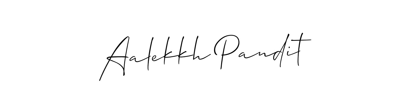 It looks lik you need a new signature style for name Aalekkh Pandit. Design unique handwritten (Allison_Script) signature with our free signature maker in just a few clicks. Aalekkh Pandit signature style 2 images and pictures png