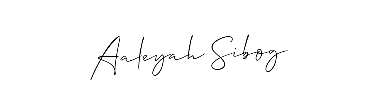 Aaleyah Sibog stylish signature style. Best Handwritten Sign (Allison_Script) for my name. Handwritten Signature Collection Ideas for my name Aaleyah Sibog. Aaleyah Sibog signature style 2 images and pictures png