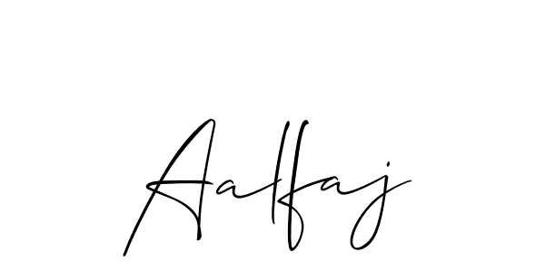 Design your own signature with our free online signature maker. With this signature software, you can create a handwritten (Allison_Script) signature for name Aalfaj. Aalfaj signature style 2 images and pictures png