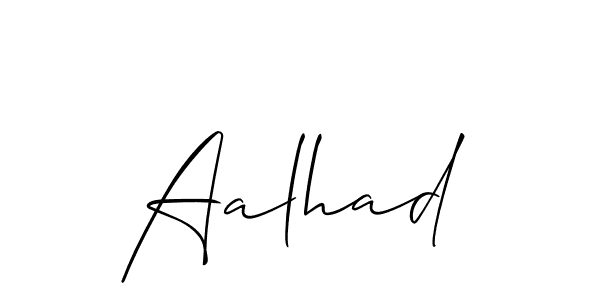 The best way (Allison_Script) to make a short signature is to pick only two or three words in your name. The name Aalhad include a total of six letters. For converting this name. Aalhad signature style 2 images and pictures png