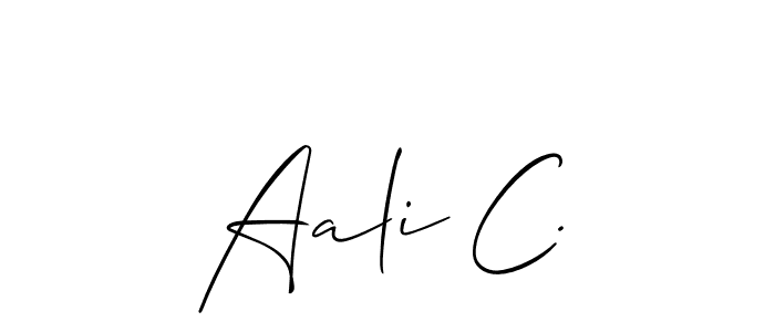 Similarly Allison_Script is the best handwritten signature design. Signature creator online .You can use it as an online autograph creator for name Aali C.. Aali C. signature style 2 images and pictures png