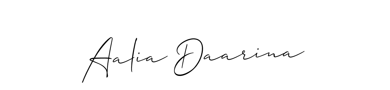 How to make Aalia Daarina signature? Allison_Script is a professional autograph style. Create handwritten signature for Aalia Daarina name. Aalia Daarina signature style 2 images and pictures png