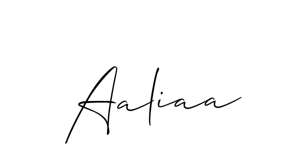 Aaliaa stylish signature style. Best Handwritten Sign (Allison_Script) for my name. Handwritten Signature Collection Ideas for my name Aaliaa. Aaliaa signature style 2 images and pictures png