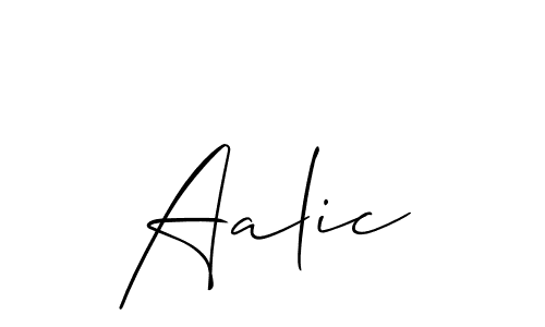 Also You can easily find your signature by using the search form. We will create Aalic name handwritten signature images for you free of cost using Allison_Script sign style. Aalic signature style 2 images and pictures png